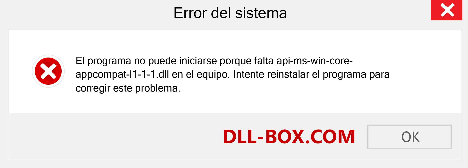 ¿Falta el archivo api-ms-win-core-appcompat-l1-1-1.dll ?. Descargar para Windows 7, 8, 10 - Corregir api-ms-win-core-appcompat-l1-1-1 dll Missing Error en Windows, fotos, imágenes